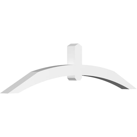 Ekena Millwork Archdale Architectural Grade PVC Gable Bracket, 72"W x 18"H x 4"D x 4"F, 6/12 Pitch GBP072X18X0404ARC00